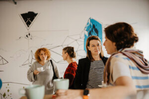 Vernetzung in den Pausen des Innovation Camp "Creative Care"